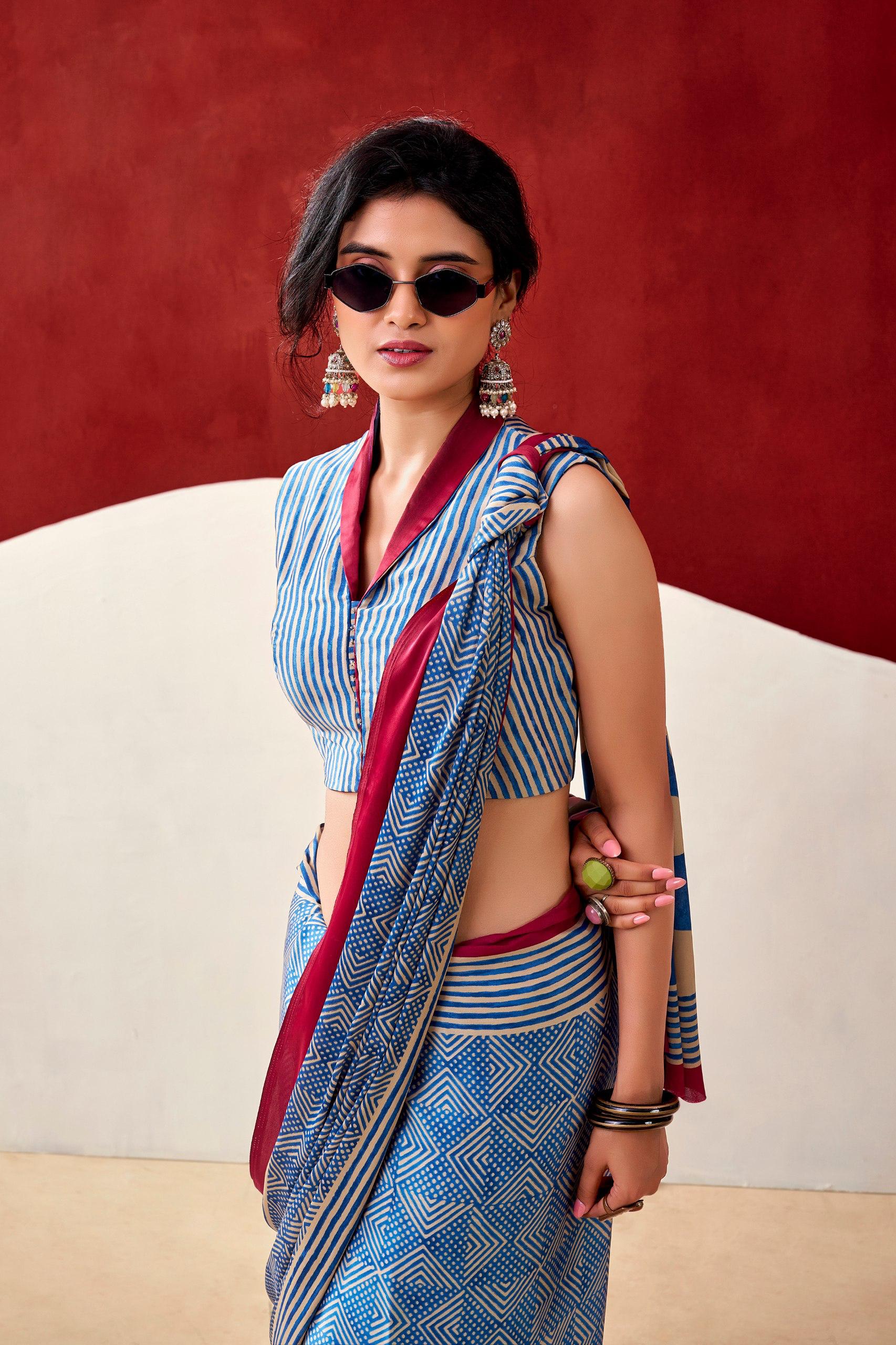 Model Silk Digital Print Saree_650SSVF
