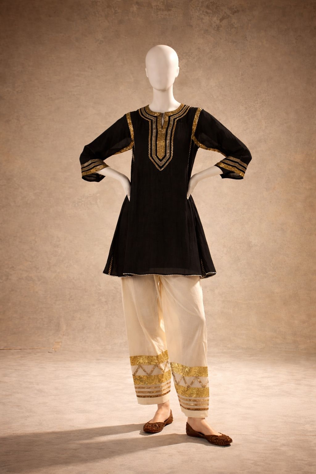 Designer Chanderi 2 Piece Suit with Lace Work ssvf.kr1002