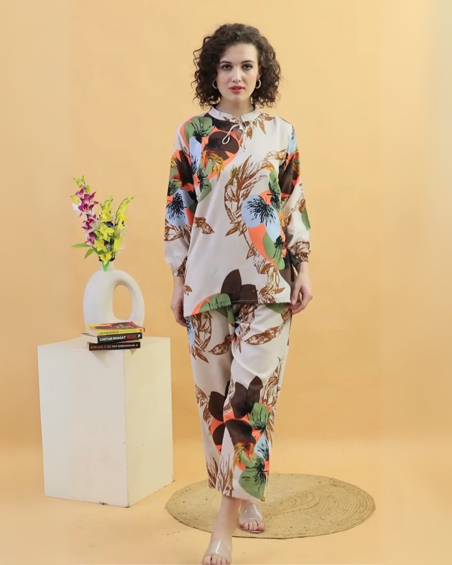 Creamy Floral Co-Ord Set