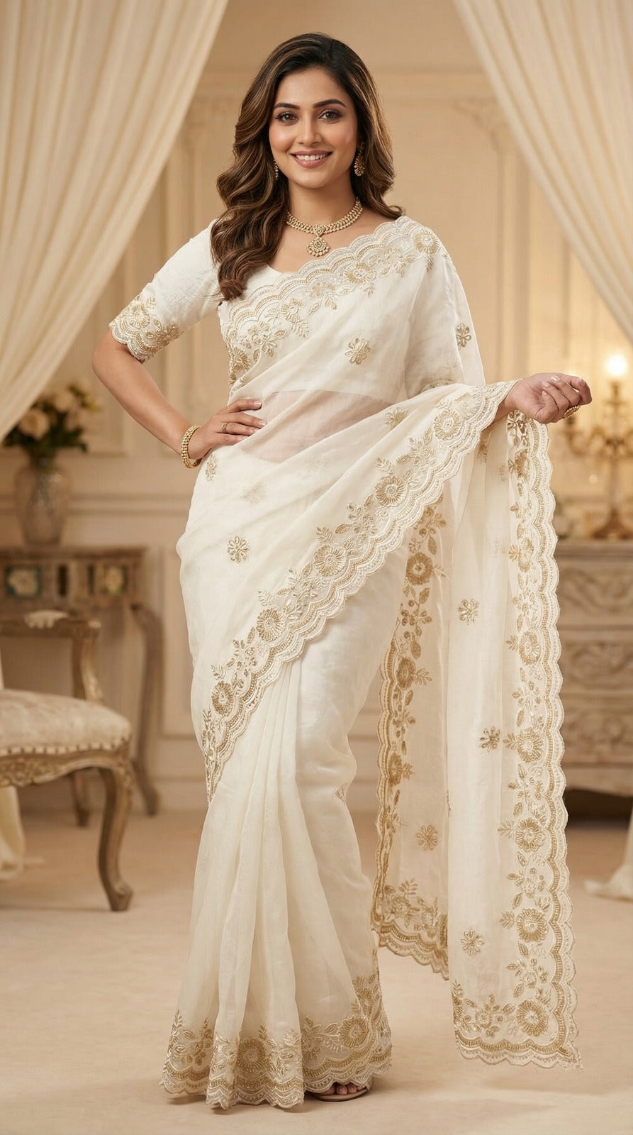 Crush Silk Sequins Embroidery Saree – Ena_1250SSVF