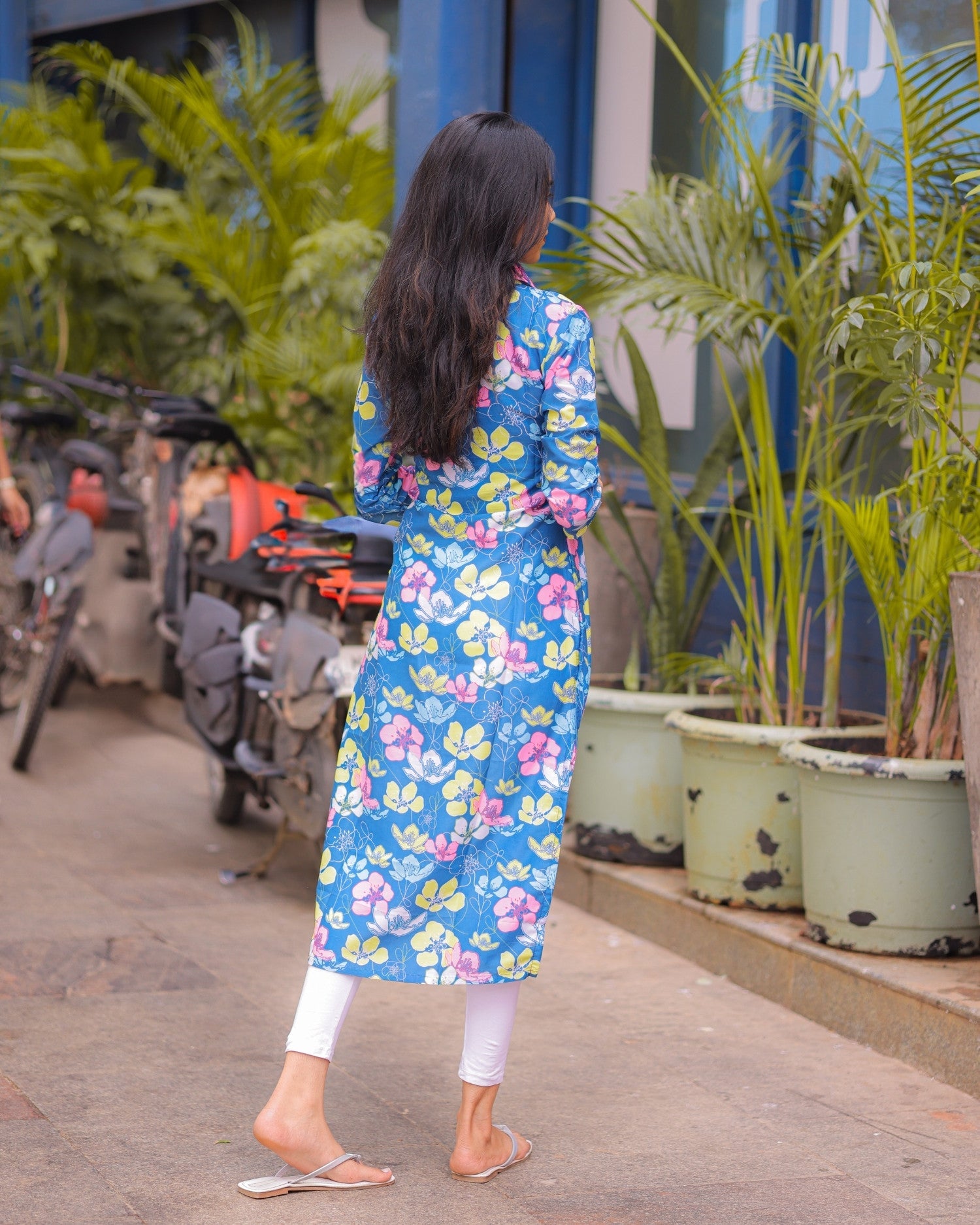 Blue Muslin Kurti
