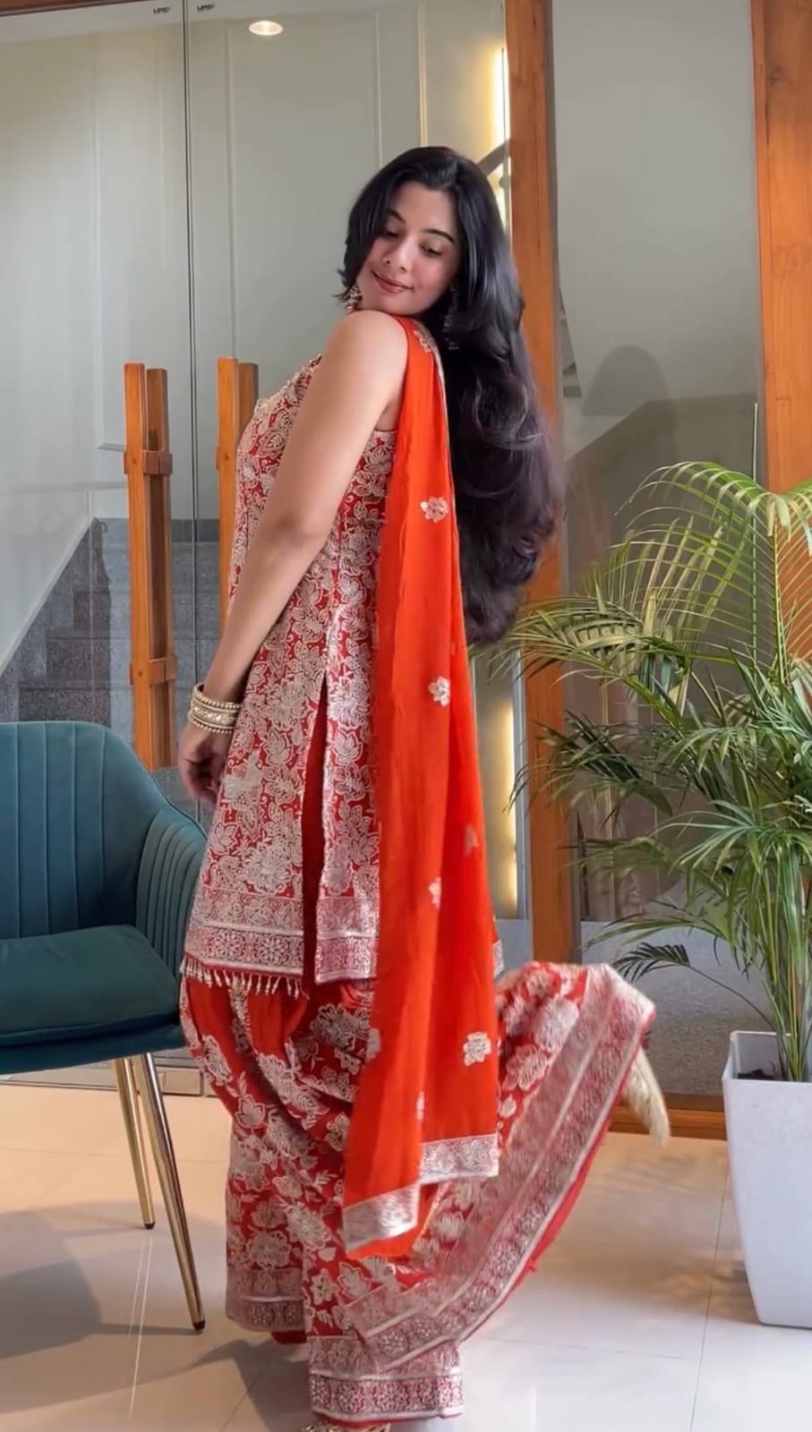 Festive Edition – Heavy Embroidered Georgette Sharara Suit with Dupatta | Premium 3 Pc Set