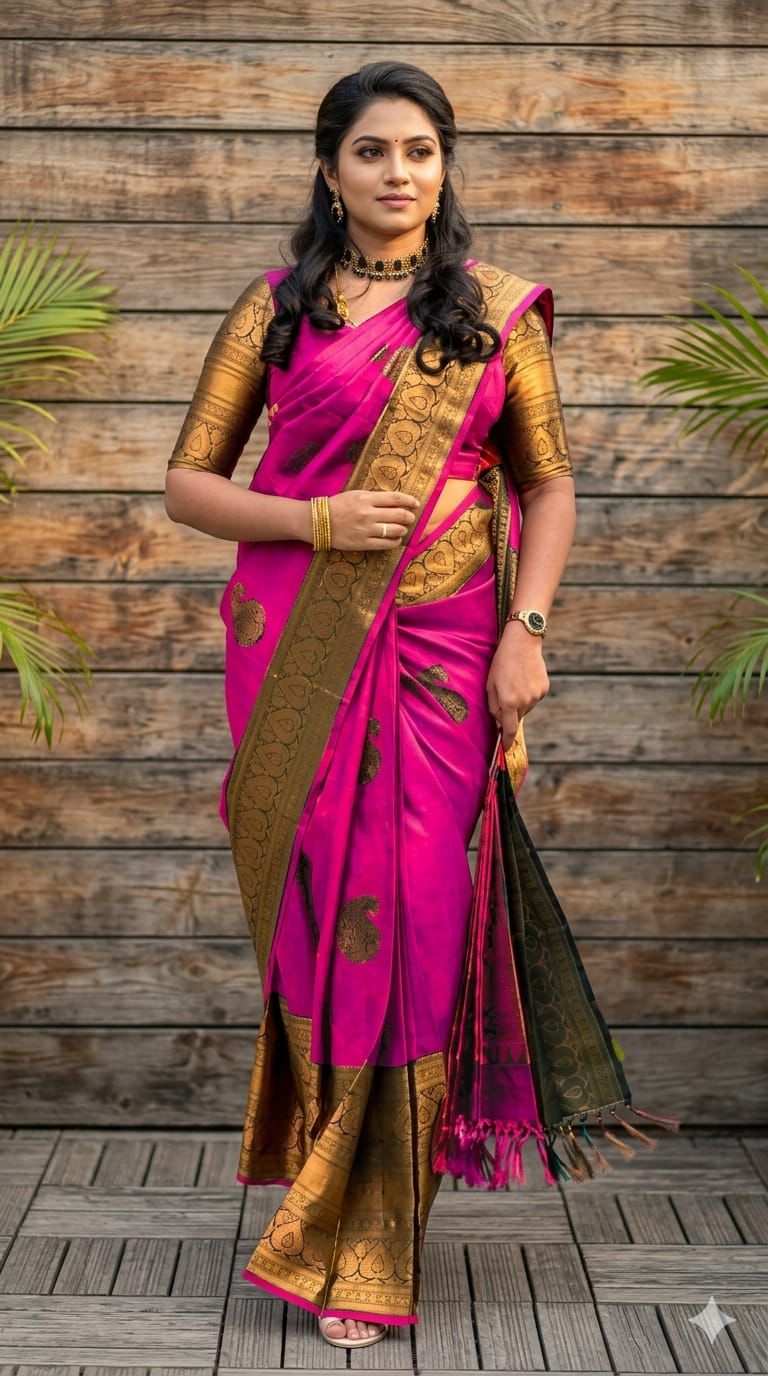 Soft Lichi Silk Banarasi Jacquard Saree_399SS