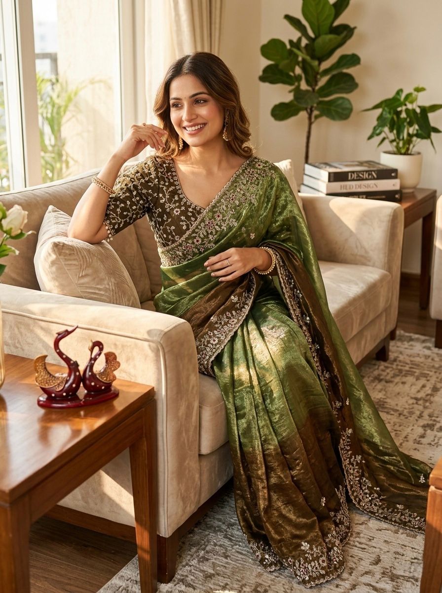Frendy Chiffon Sequins Embroidery Saree – NC-5568.1349SS
