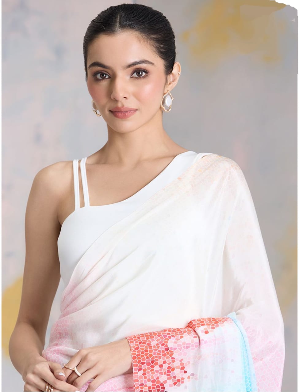 Original Japan Satin Digital Print Saree_650SS