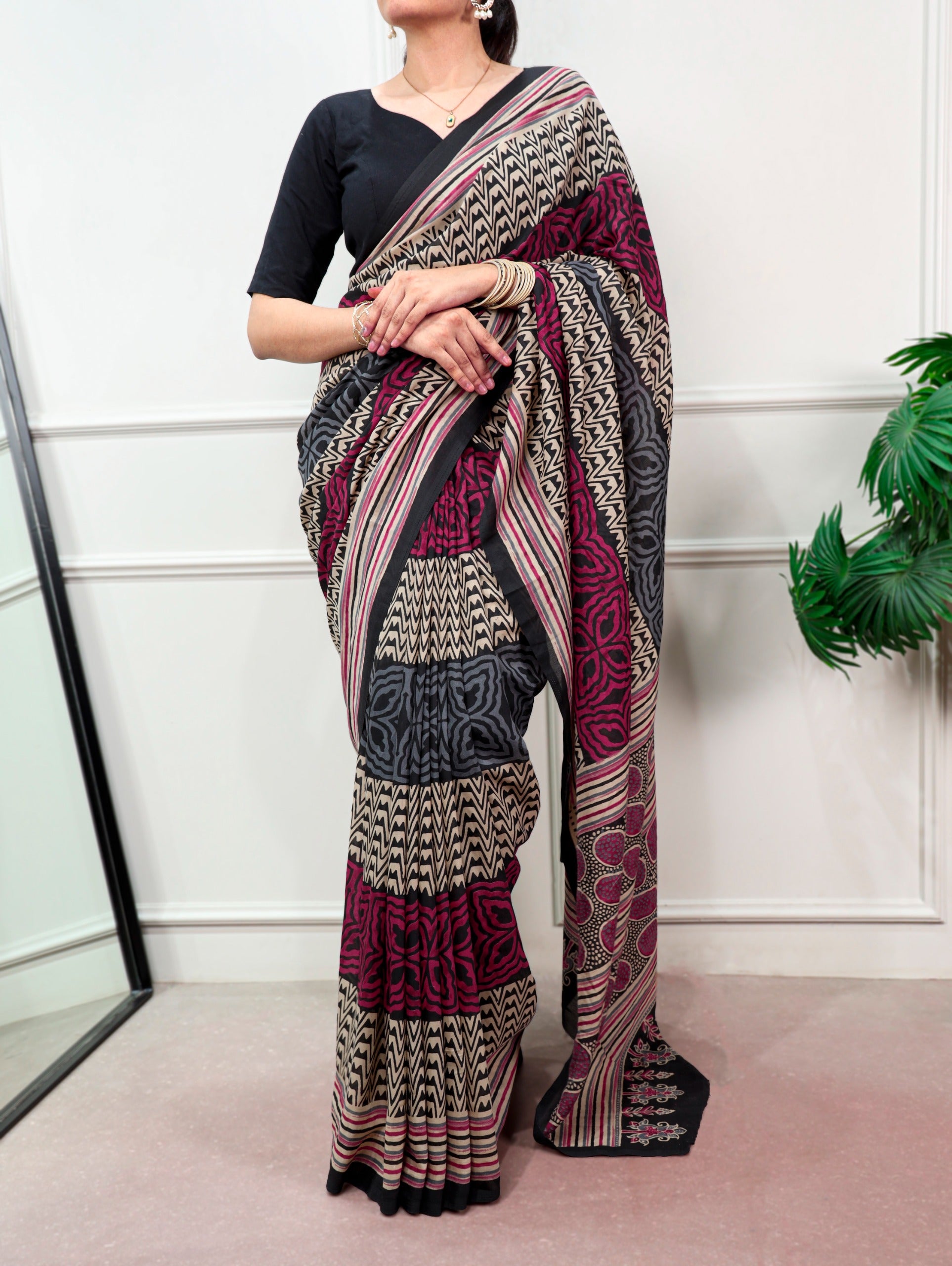 Poly Mal Cotton Printed Saree – YUTIKA-01.550SS