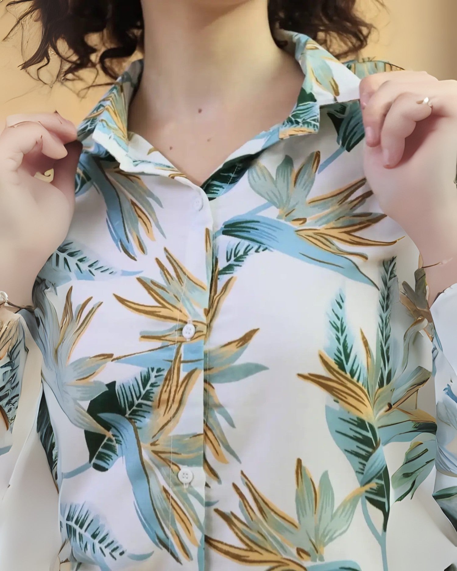 Green Leaf Shorts Set