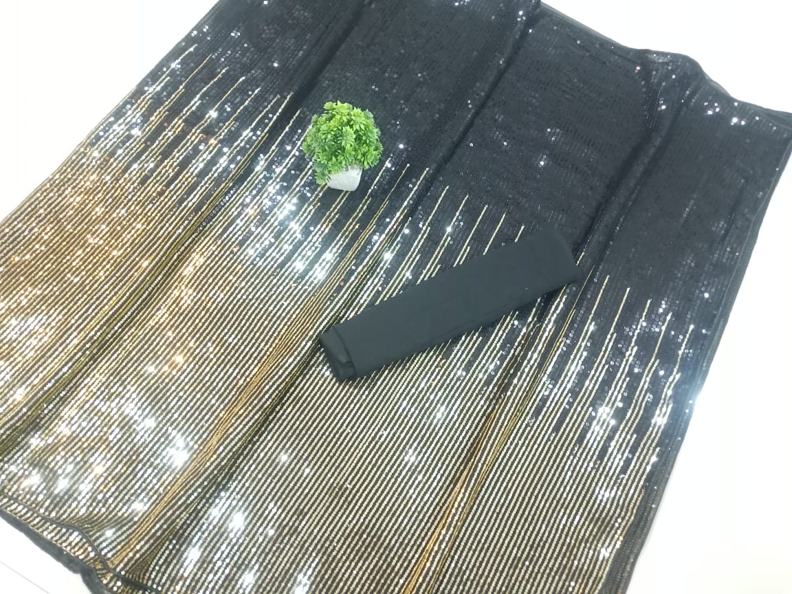 Premium Georgette Saree with All Over Sequins Work & Piping Lace – Designer Party Wear Saree_NWH