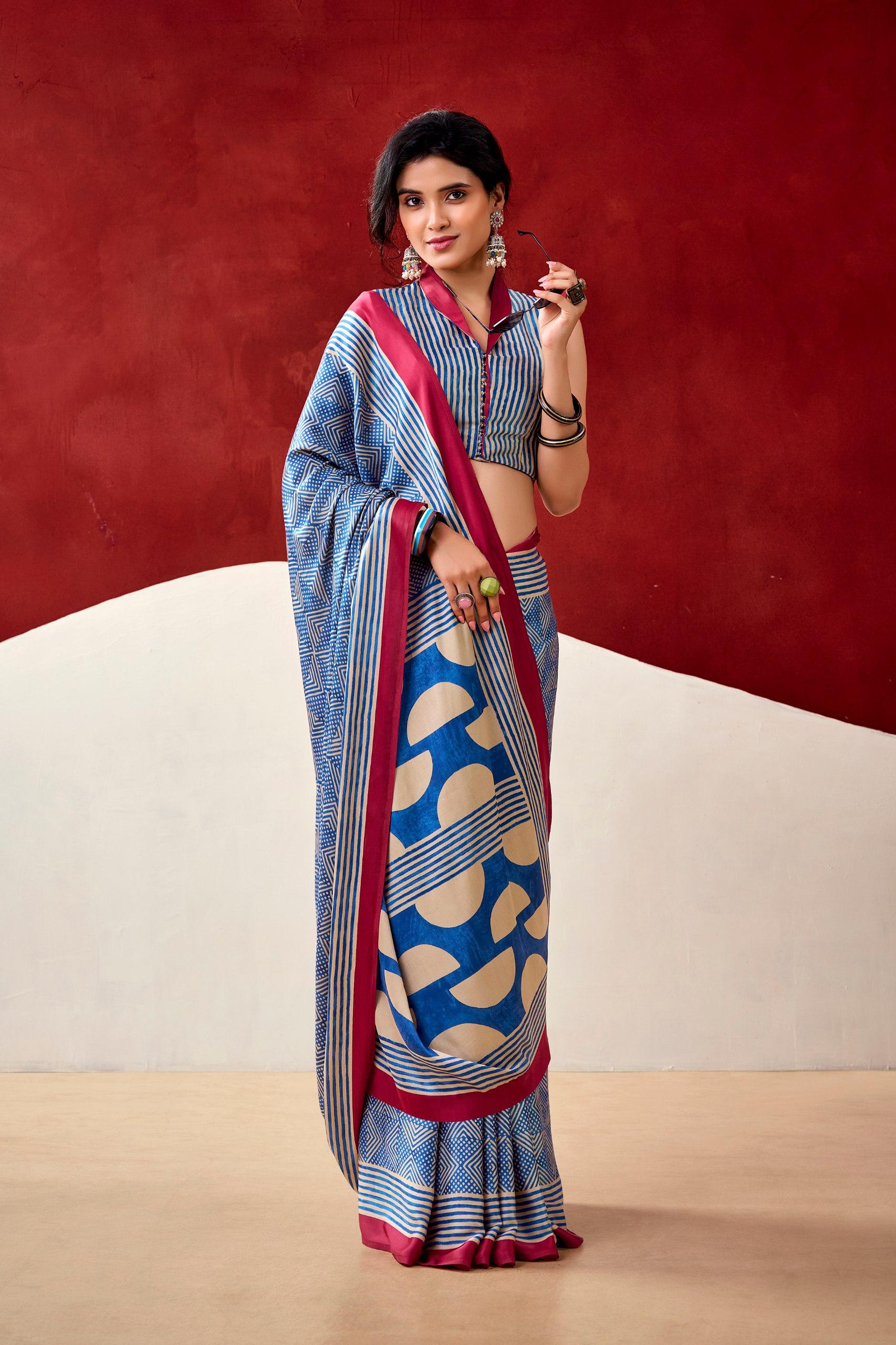 Model Silk Digital Print Saree_650SSVF