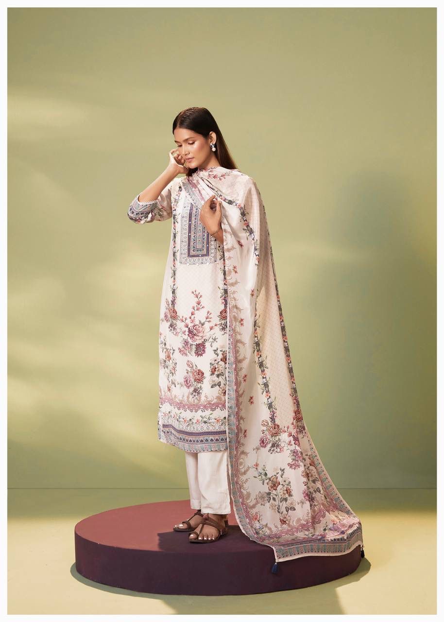 Premium Chinon Silk Kurti Pant Dupatta Set with Mirror & Stone Hand Work (DHK-1377 ssvf-1049)