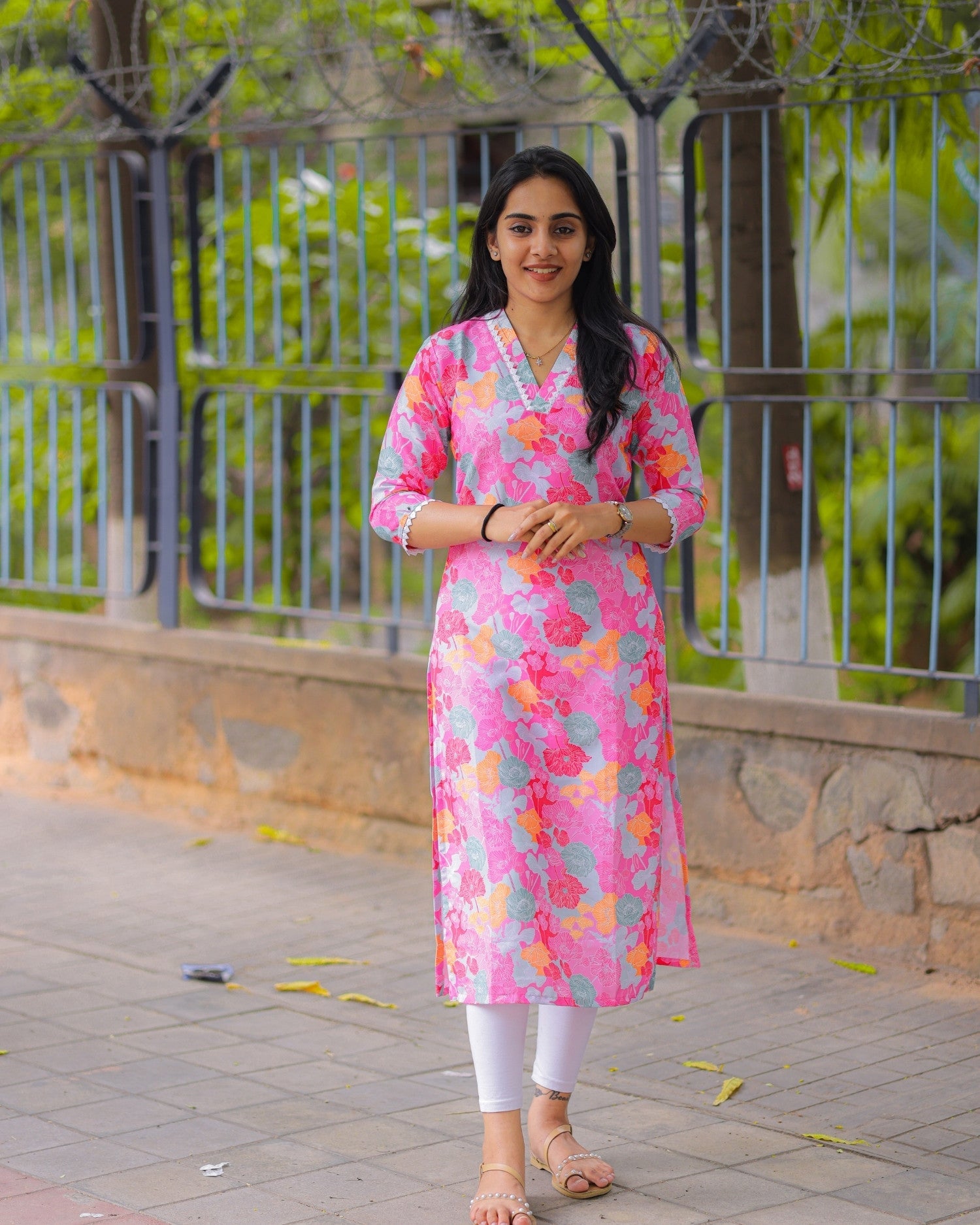 Pink Cotton Kurti