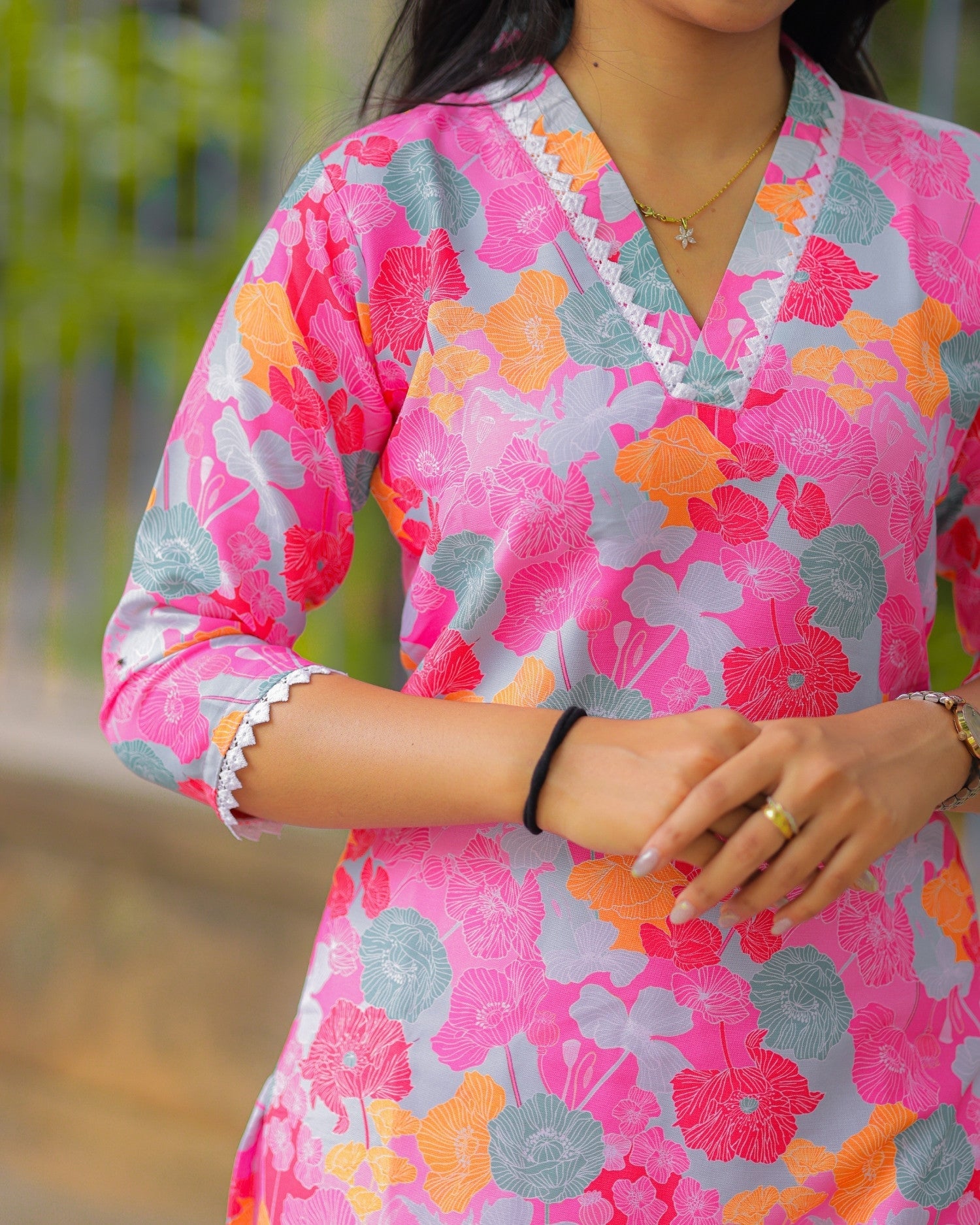 Pink Cotton Kurti