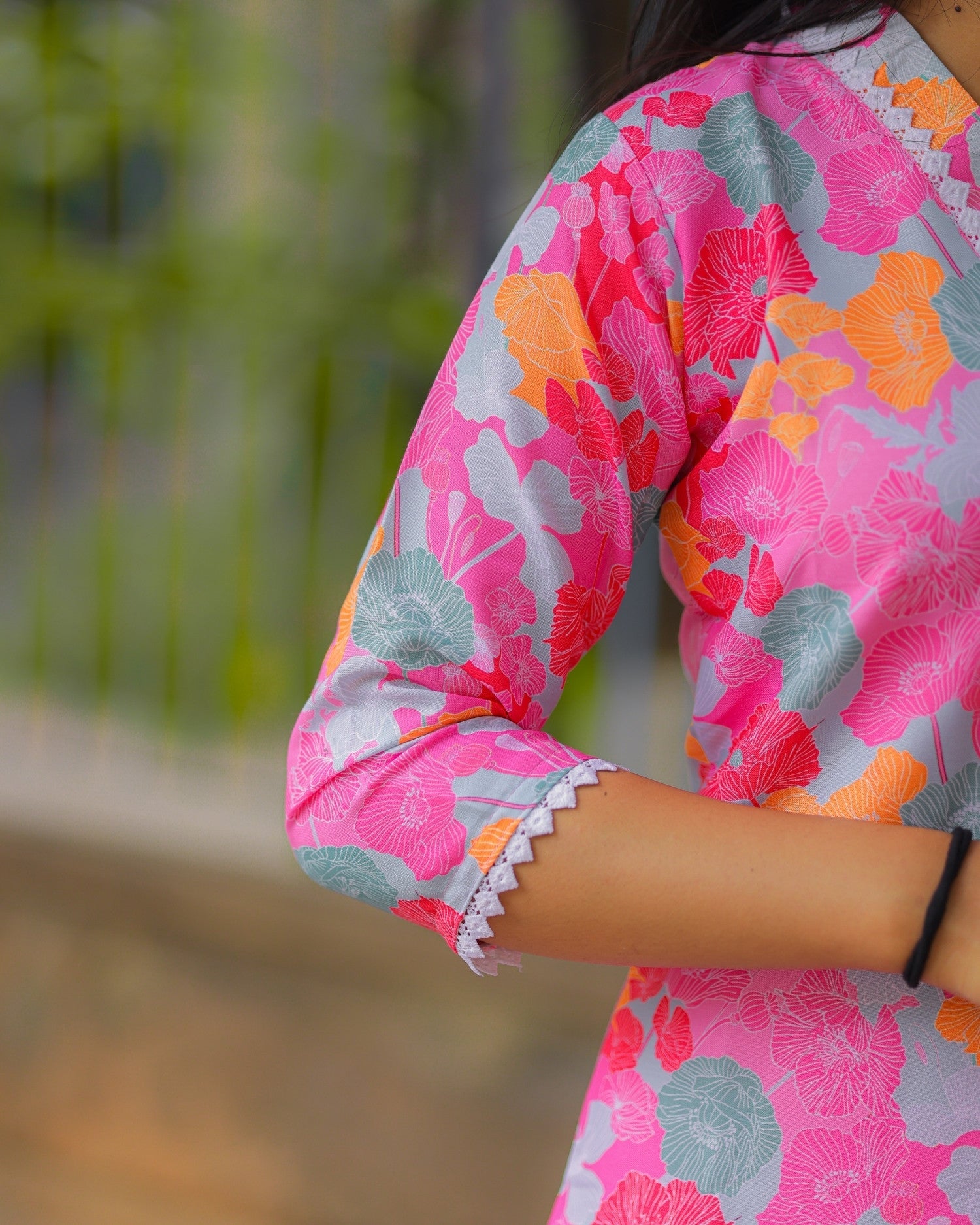 Pink Cotton Kurti