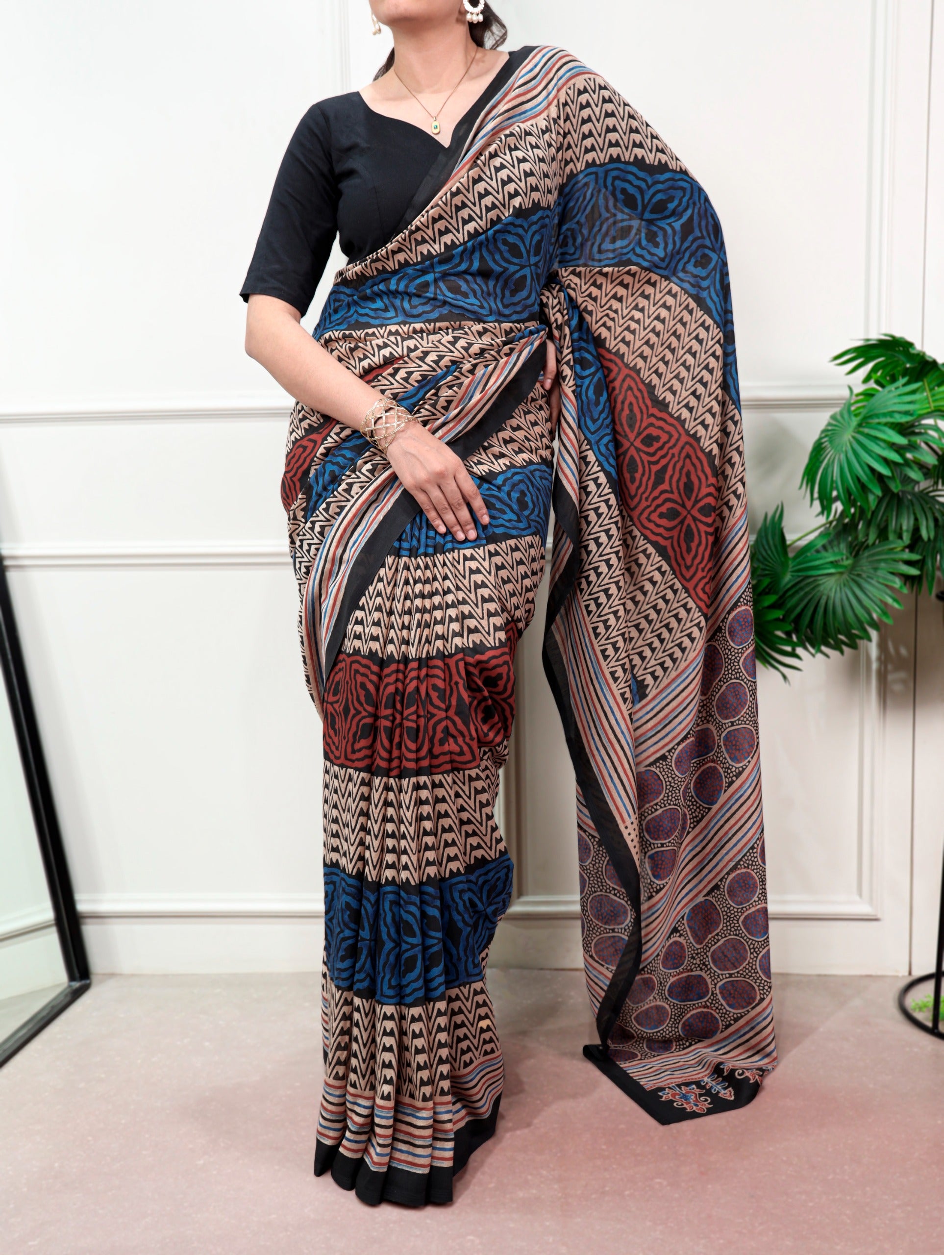 Poly Mal Cotton Printed Saree – YUTIKA-01.550SS