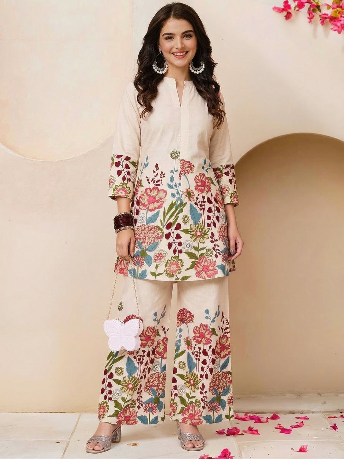 Khadi Cotton Co-Ord Set for Women ssvf_Catalog_7411