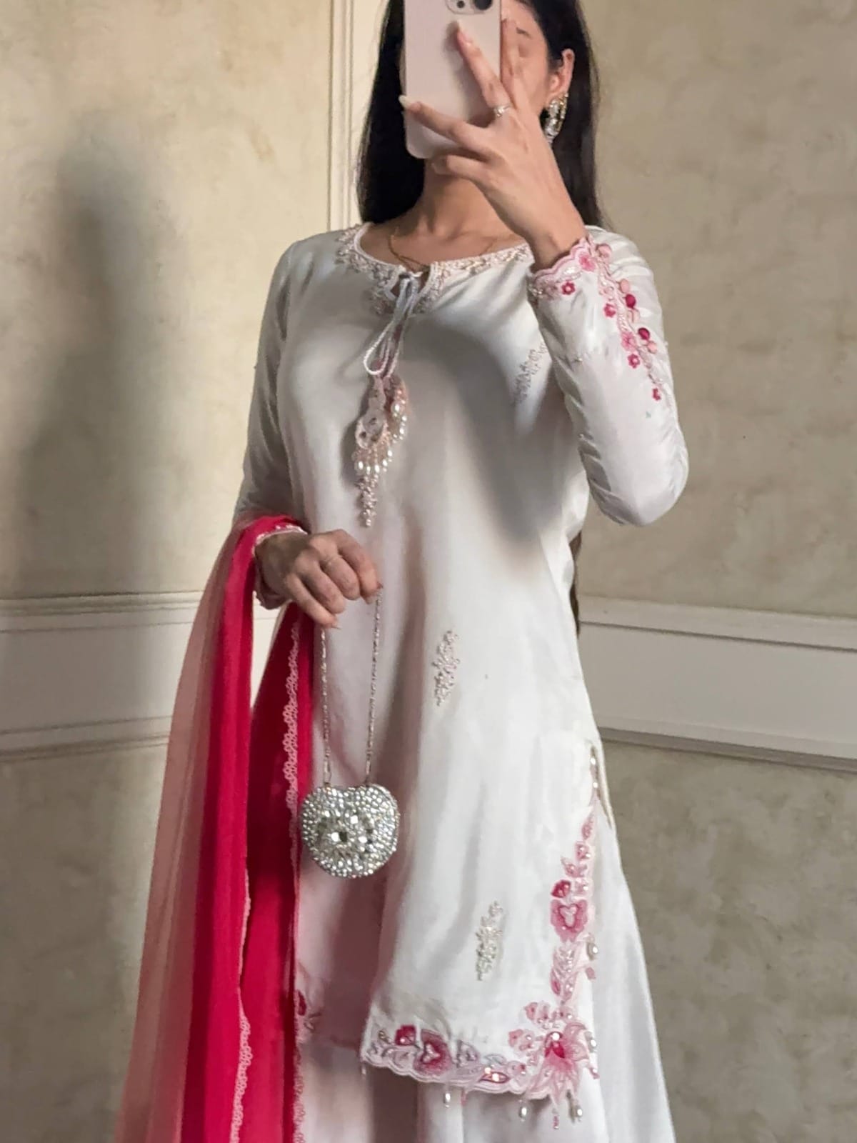 Designer Crepe Silk Embroidered Palazzo Set with Shaded Chiffon Dupatta | Party Wear for Women | TIGIQ