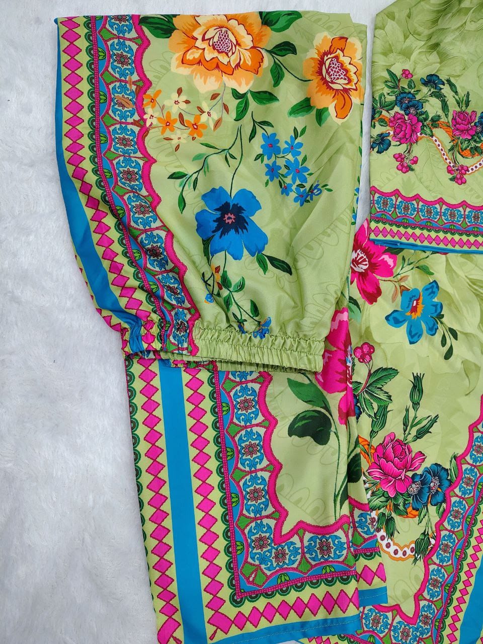 Printed Crepe Cord Set for Women YD_040_599