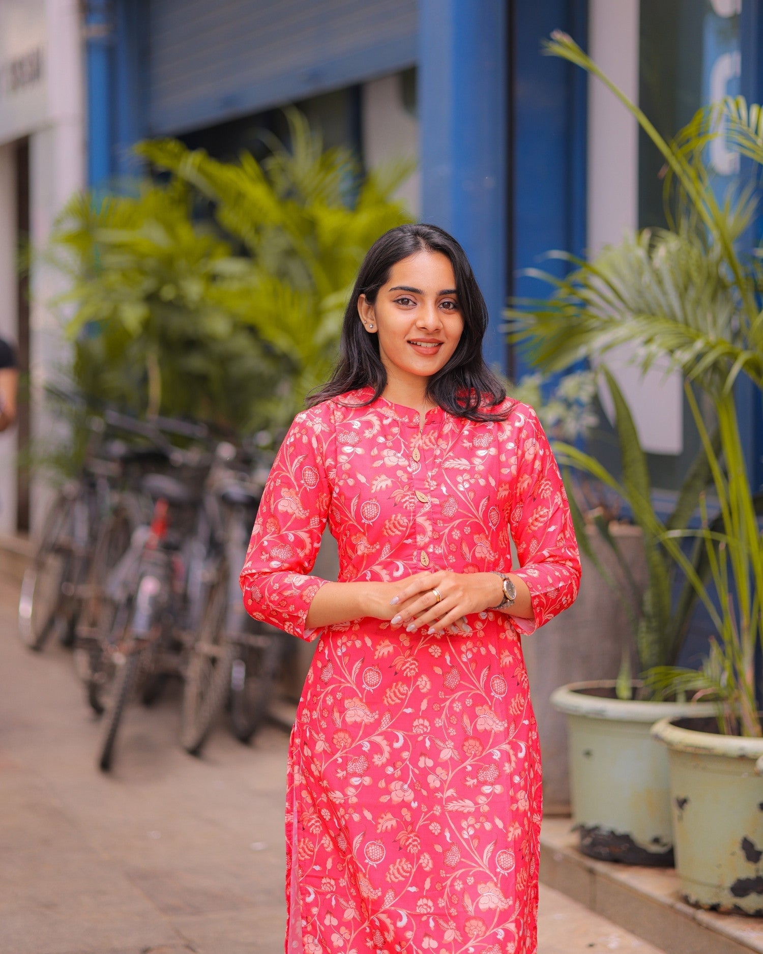 Red Muslin Kurti