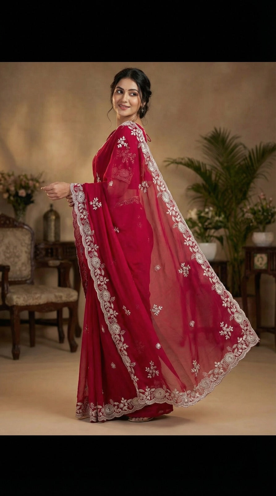 Crush Silk Sequins Embroidery Saree – Ena_1250SSVF