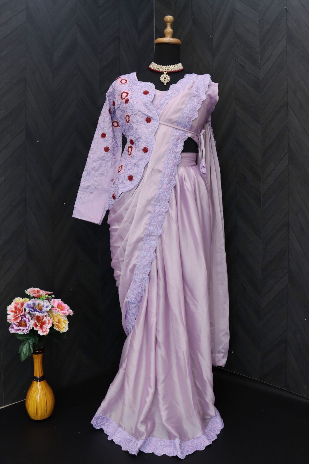 Ready to Wear Rangoli Silk Saree with Koti Blouse ssvf_kk0199_699