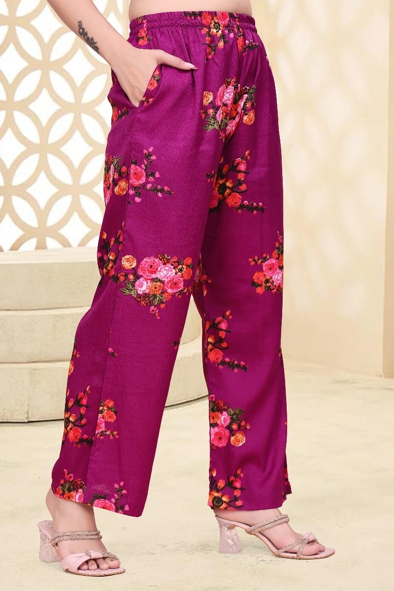 Printed Co-Ord Set for Women V Neck ssvf_Code 697/689
