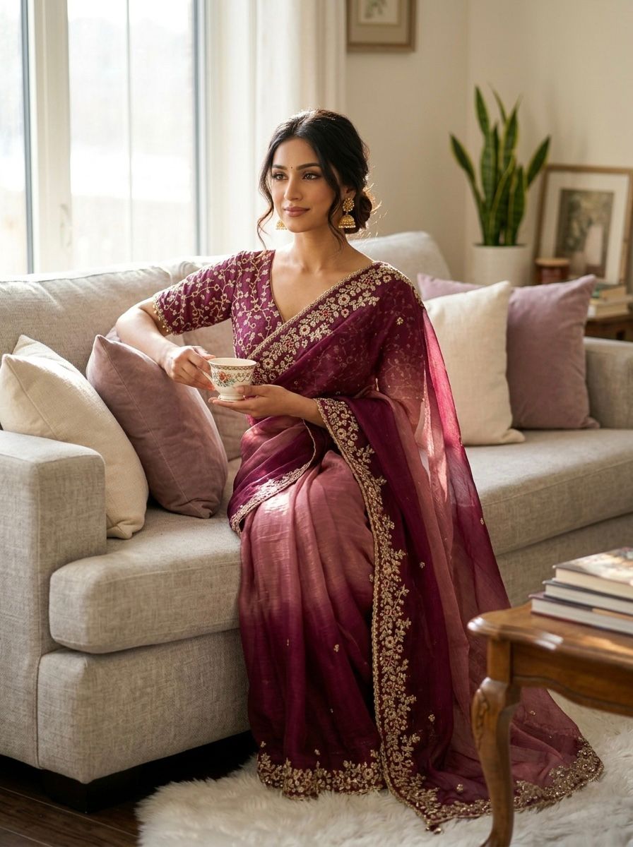 Frendy Chiffon Sequins Embroidery Saree – NC-5568.1349SS