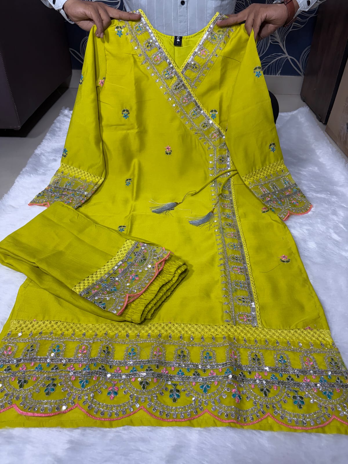 Designer Chanderi Silk Embroidered Co-Ord Set for Women – Party Wear Collection_ssvf_SARA(950)