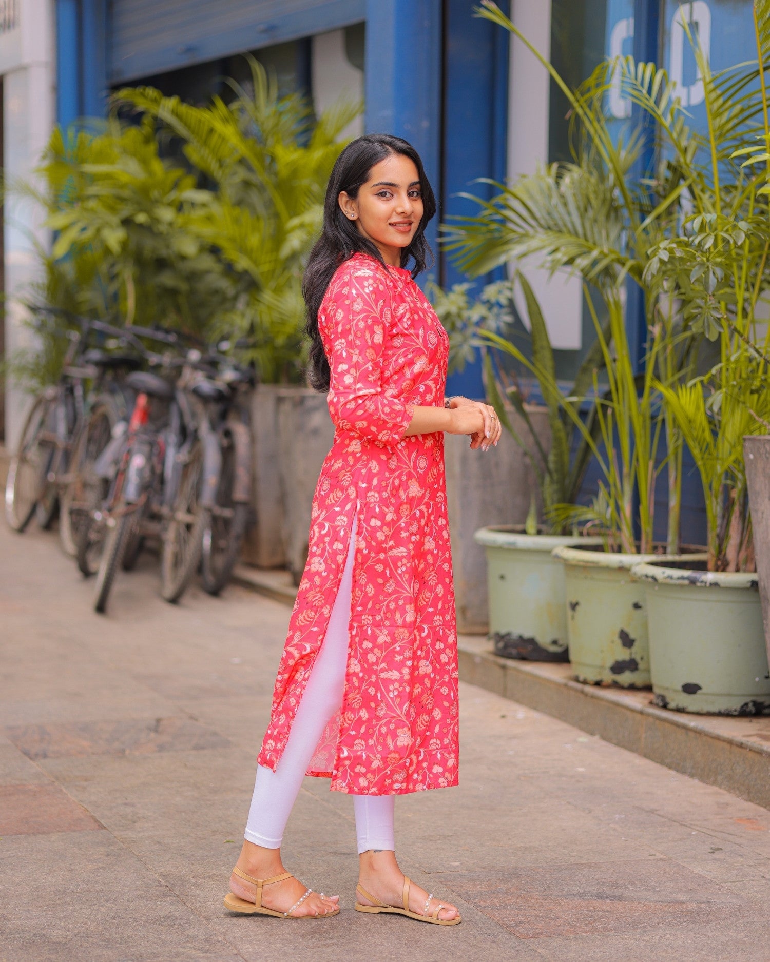 Red Muslin Kurti