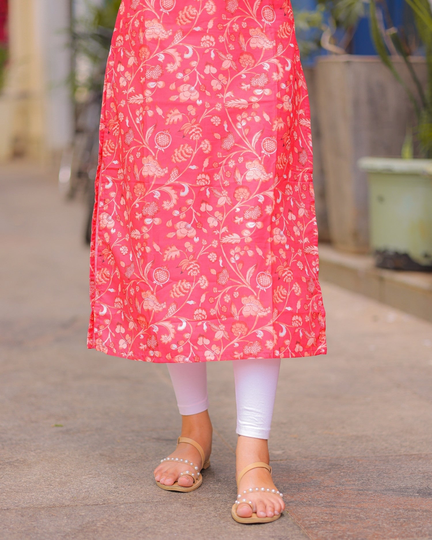Red Muslin Kurti