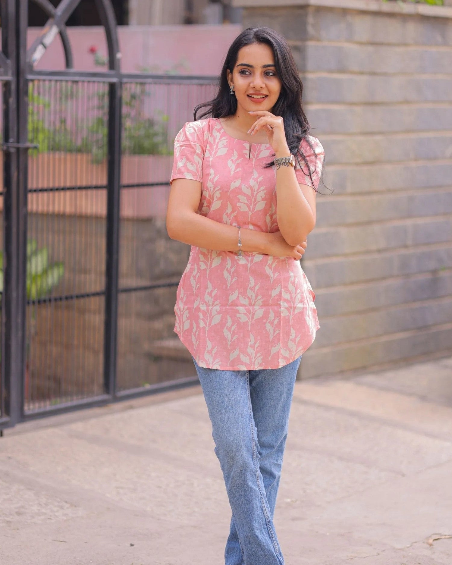 Baby Pink Cotton Short Top