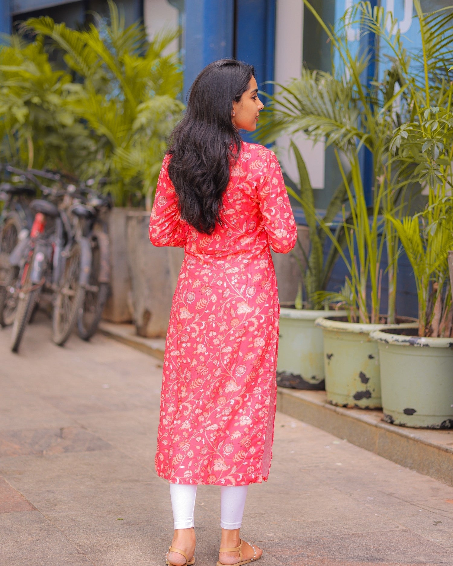 Red Muslin Kurti