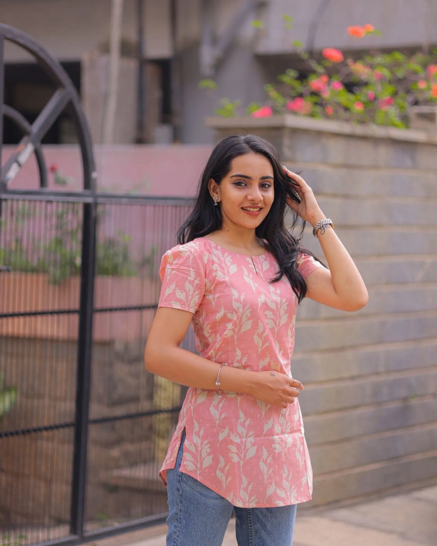 Baby Pink Cotton Short Top