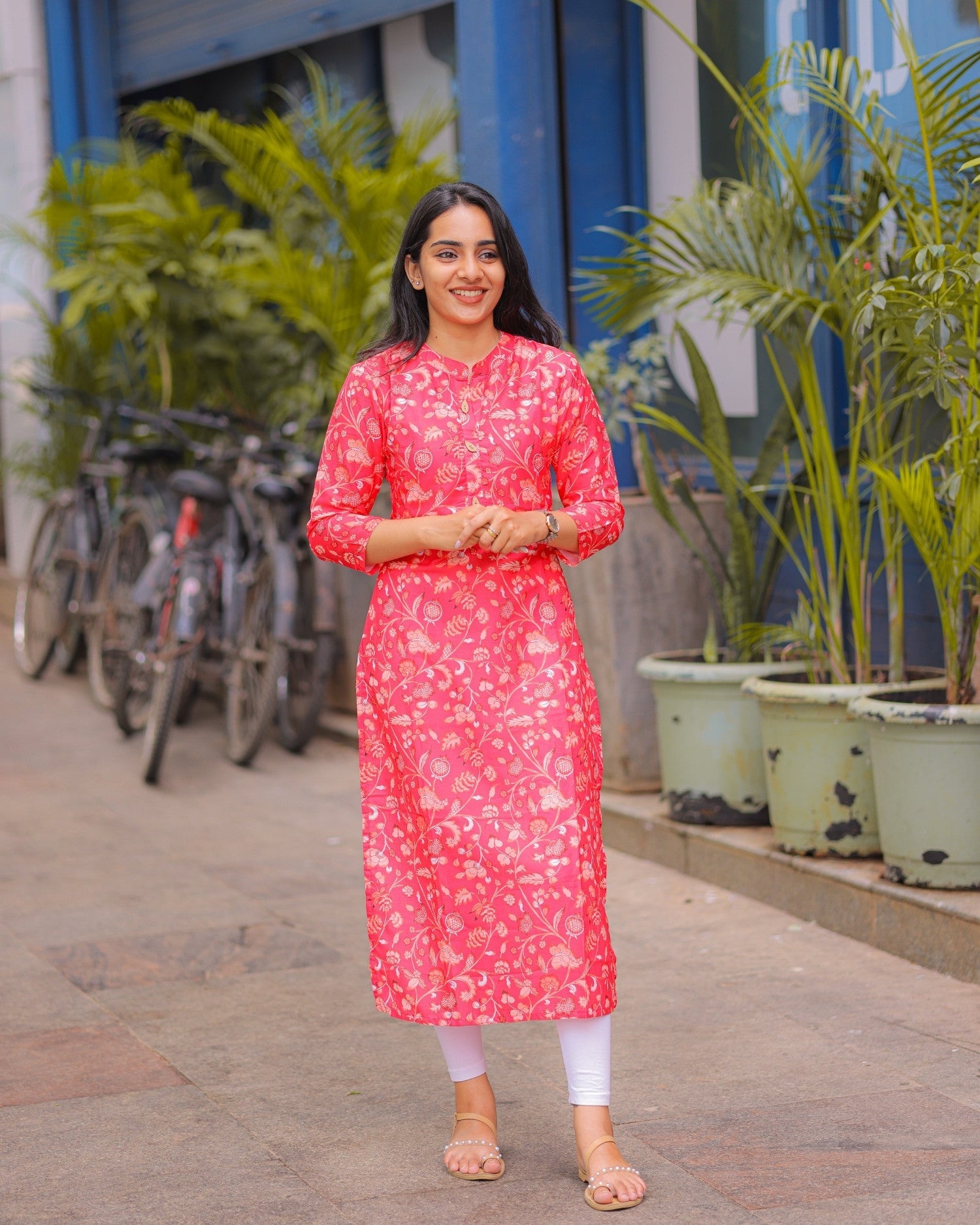Red Muslin Kurti