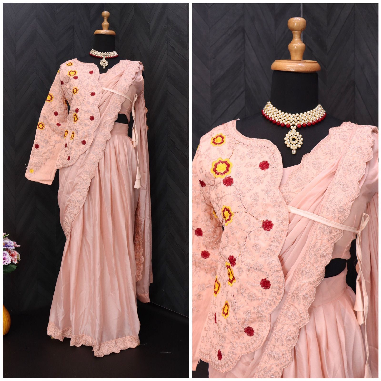 Ready to Wear Rangoli Silk Saree with Koti Blouse ssvf_kk0199_699