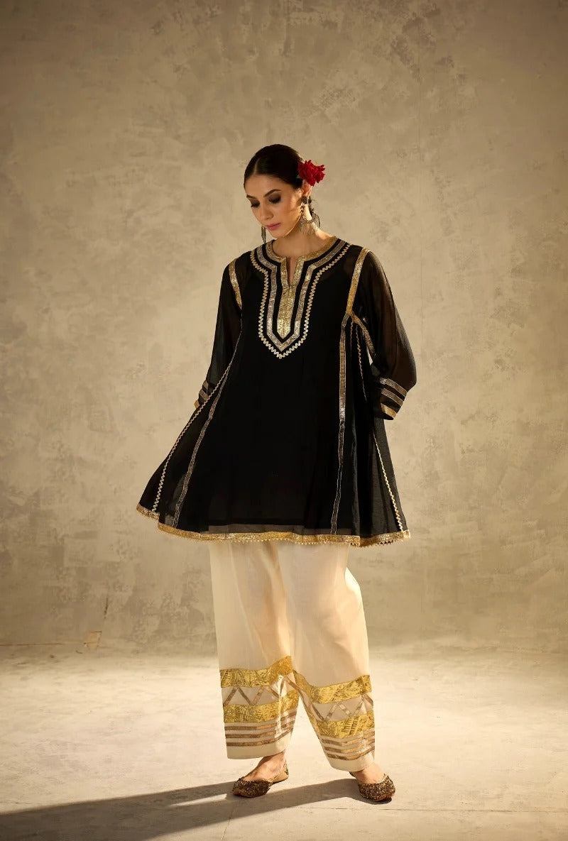 Designer Chanderi 2 Piece Suit with Lace Work ssvf.kr1002