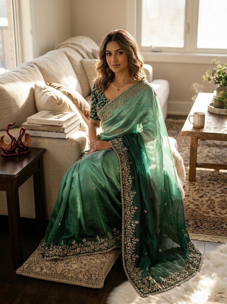 Frendy Chiffon Sequins Embroidery Saree – NC-5568.1349SS