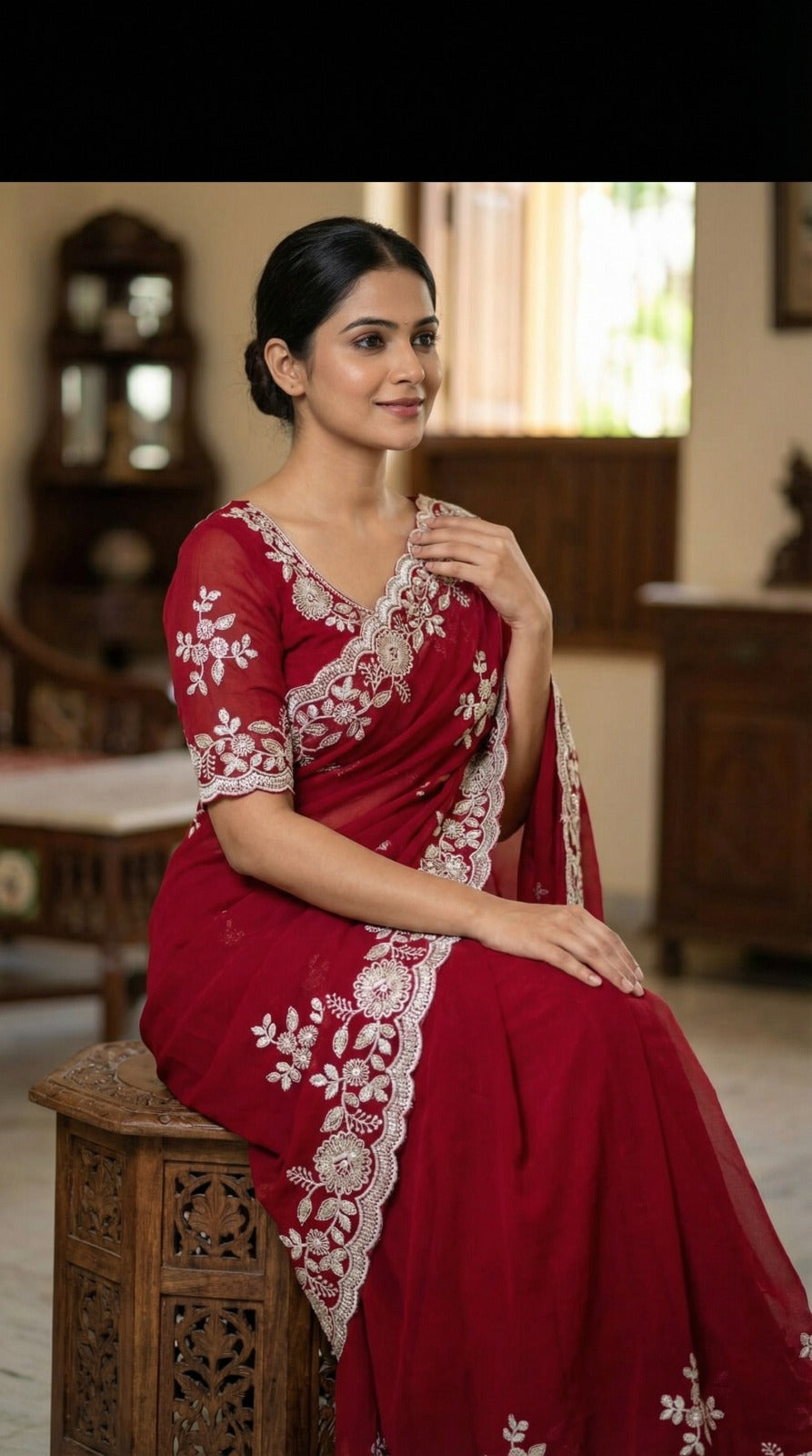 Crush Silk Sequins Embroidery Saree – Ena_1250SSVF