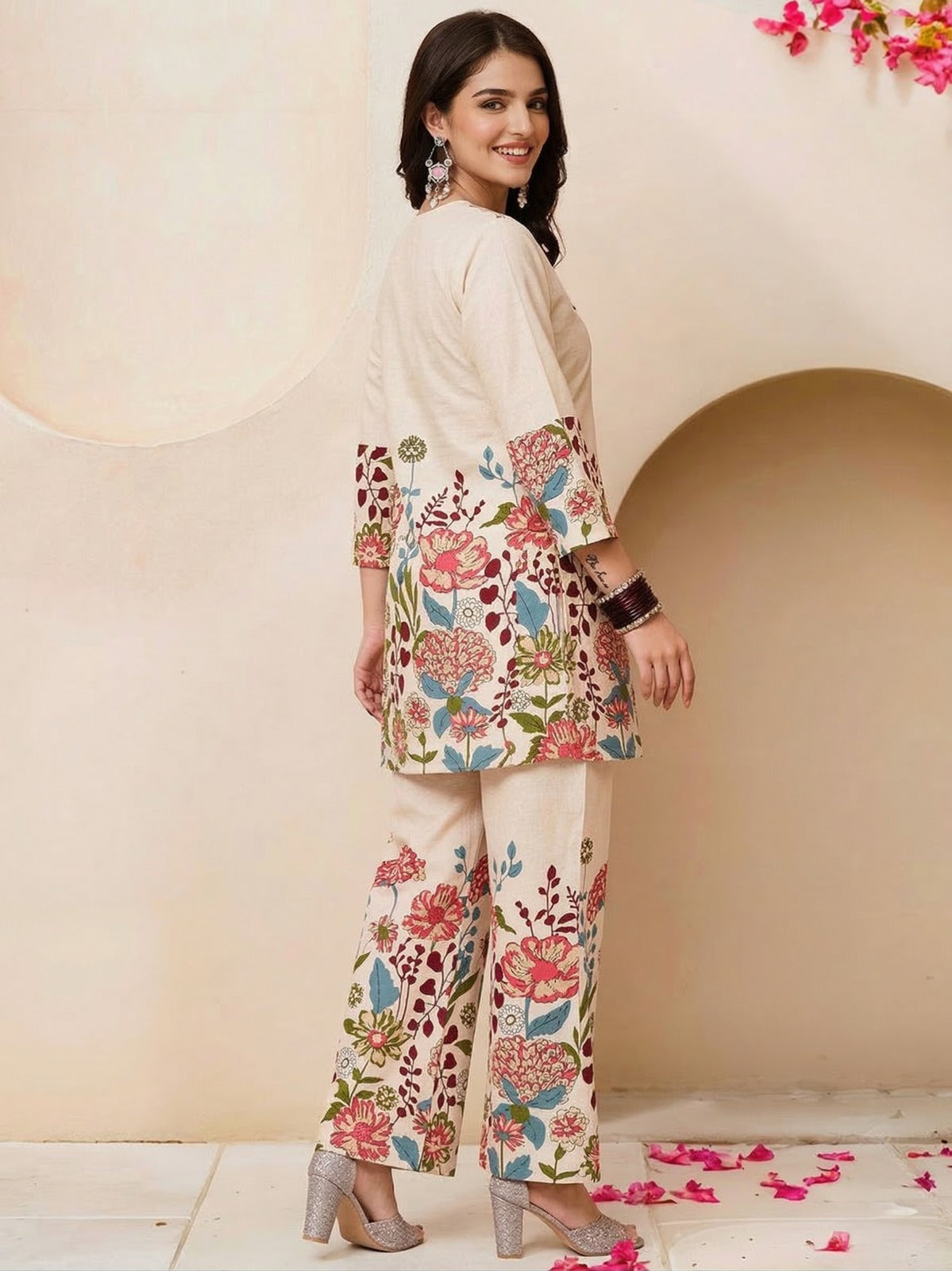 Khadi Cotton Co-Ord Set for Women ssvf_Catalog_7411