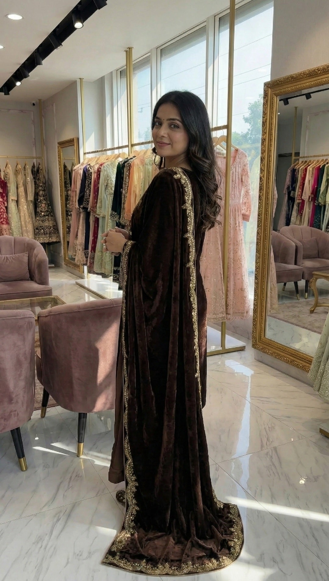 Premium Designer Party Wear Viscose Velvet Top, Bottom & Dupatta Set with Heavy Embroidery & Sequin Work I DNo.1154