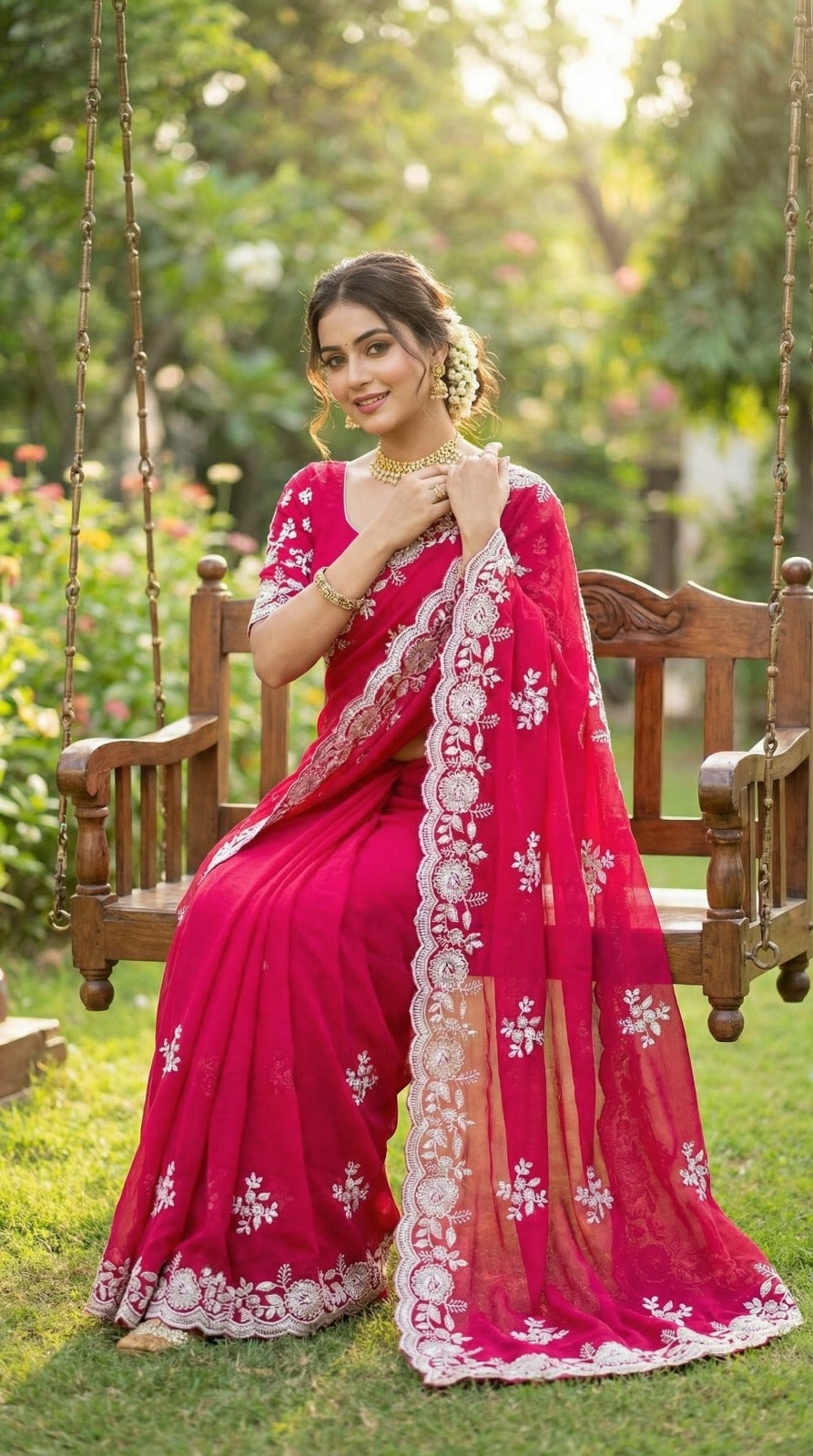 Crush Silk Sequins Embroidery Saree – Ena_1250SSVF