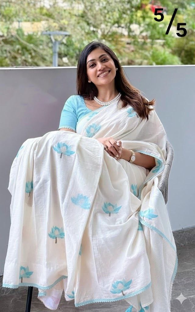 Soft Linen Digital Print Saree with Fancy Lace Border – MG589_599SSV