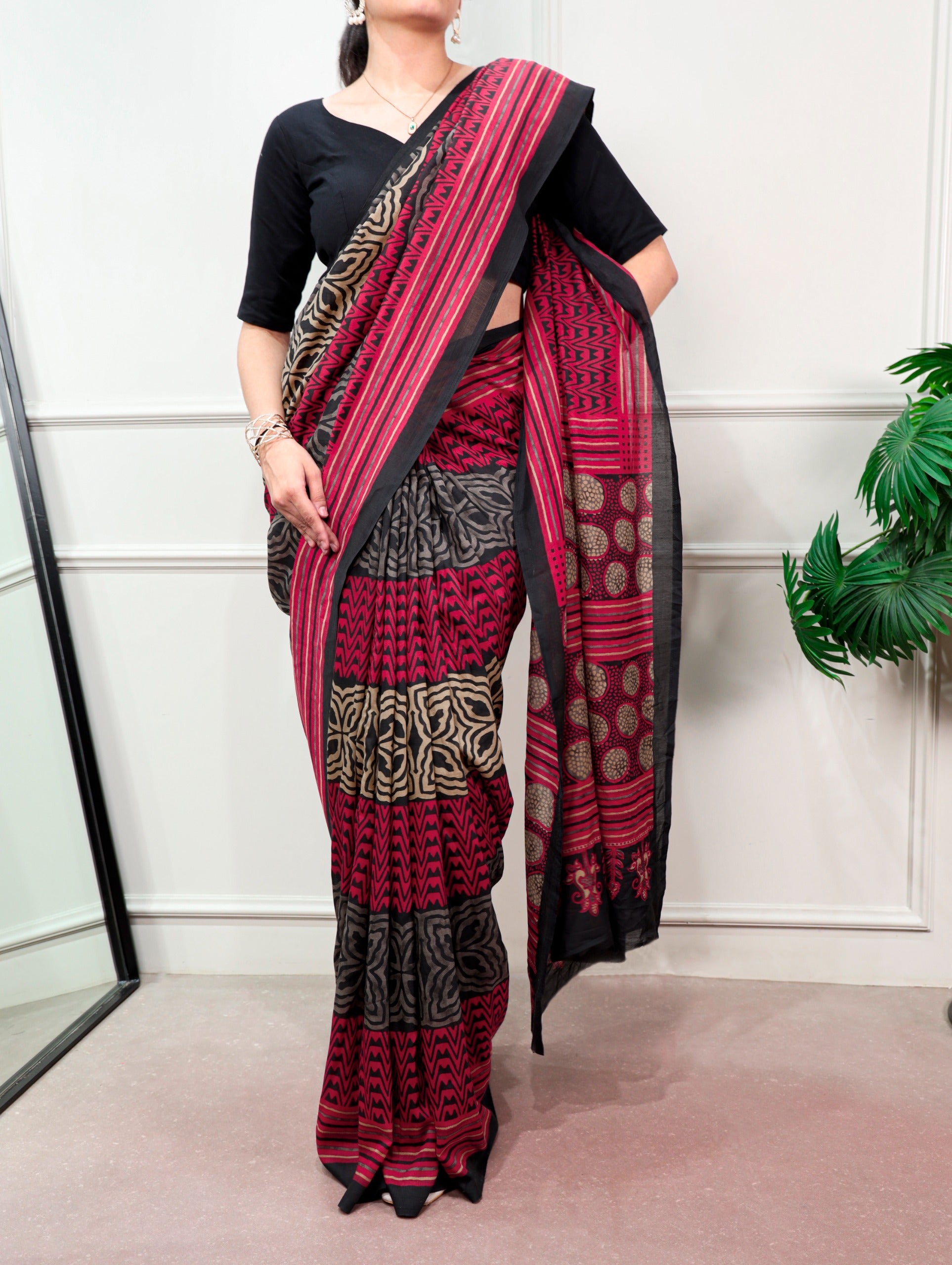 Poly Mal Cotton Printed Saree – YUTIKA-01.550SS