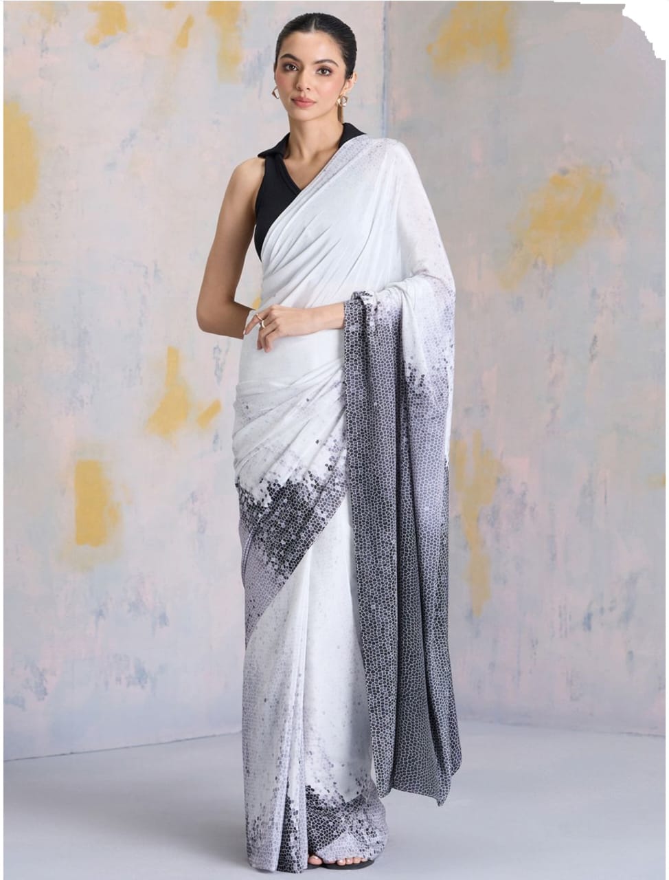 Original Japan Satin Digital Print Saree_650SS