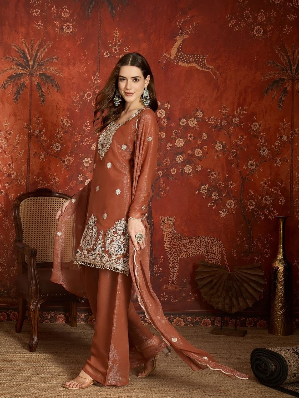 Premium Embroidered Sharara Set for Women with Designer Dupatta | Wedding & Festive Wear | TIGIQ