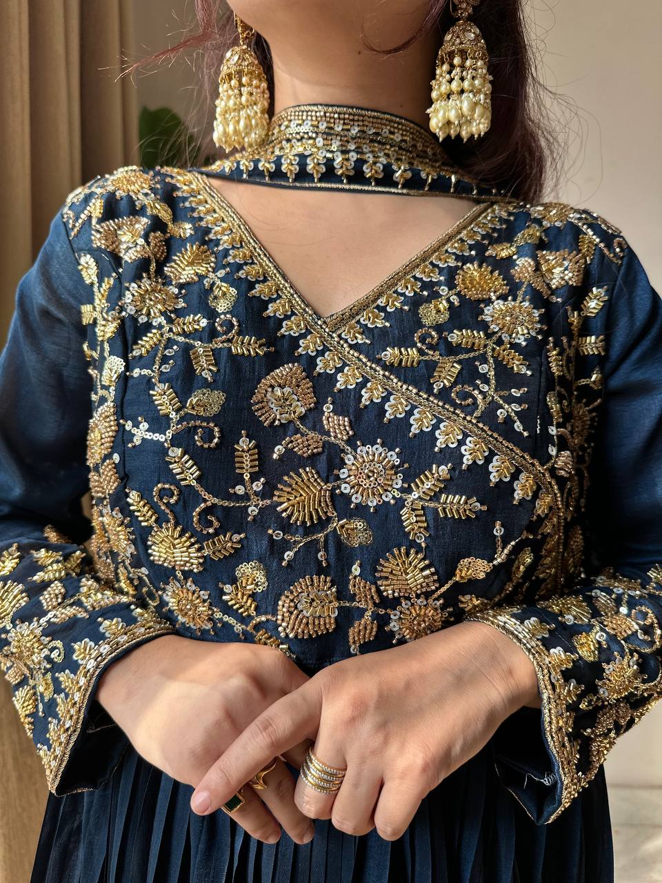 Gulnaar – Blooming Vichitra Embroidered Kurti Set with Dupatta | Premium Party & Festive Wear