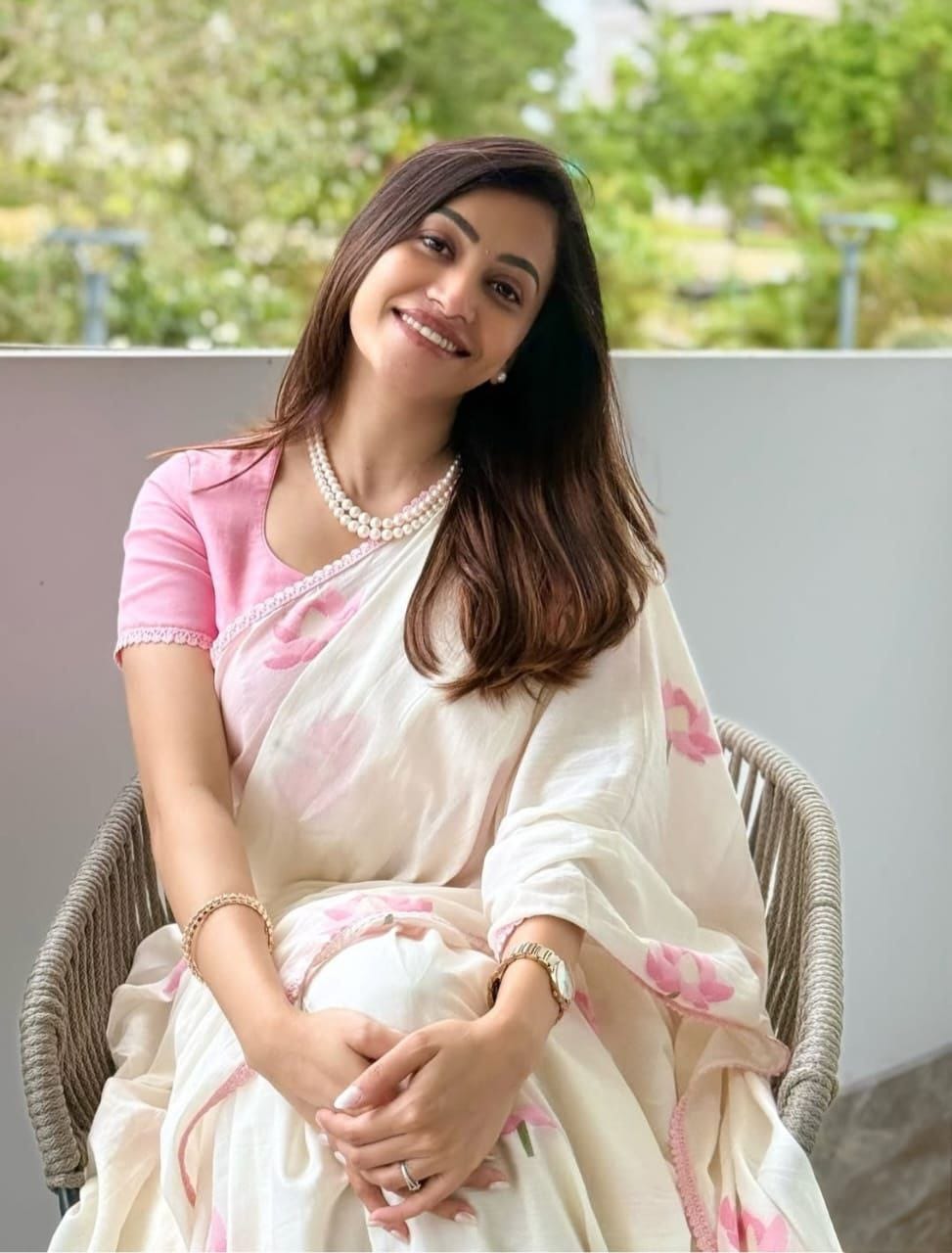 Soft Linen Digital Print Saree with Fancy Lace Border – MG589_599SSV
