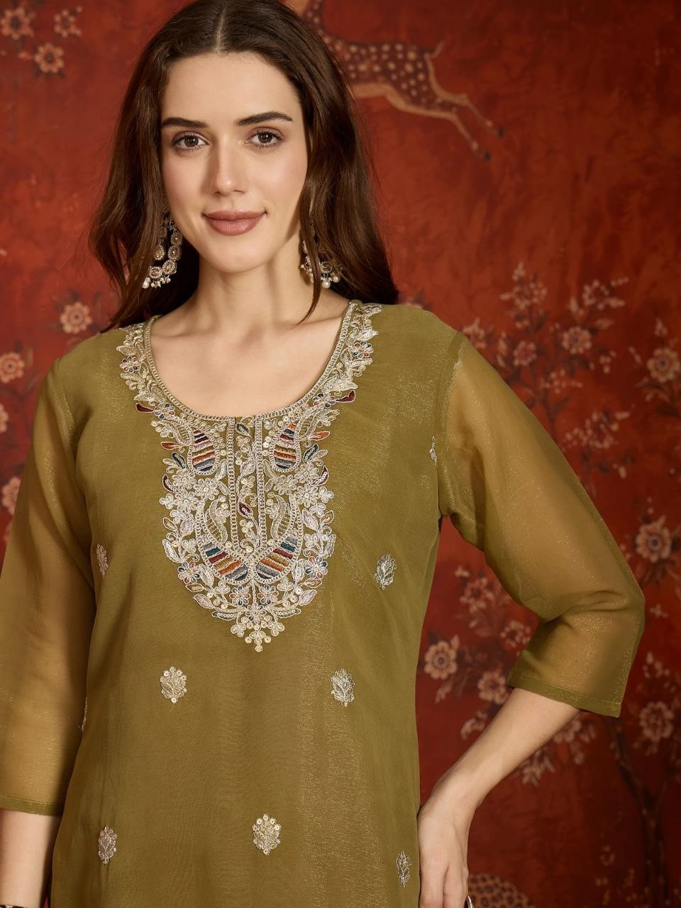 Premium Embroidered Sharara Set for Women with Designer Dupatta | Wedding & Festive Wear | TIGIQ