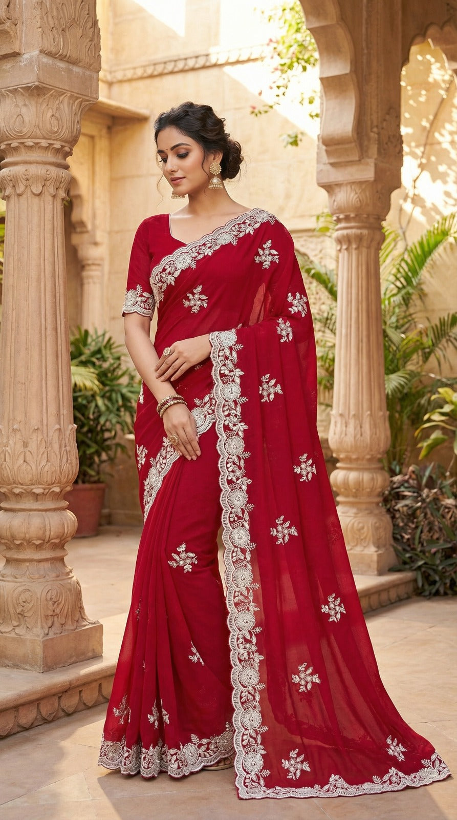 Crush Silk Sequins Embroidery Saree – Ena_1250SSVF