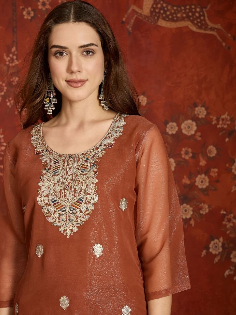 Premium Embroidered Sharara Set for Women with Designer Dupatta | Wedding & Festive Wear | TIGIQ