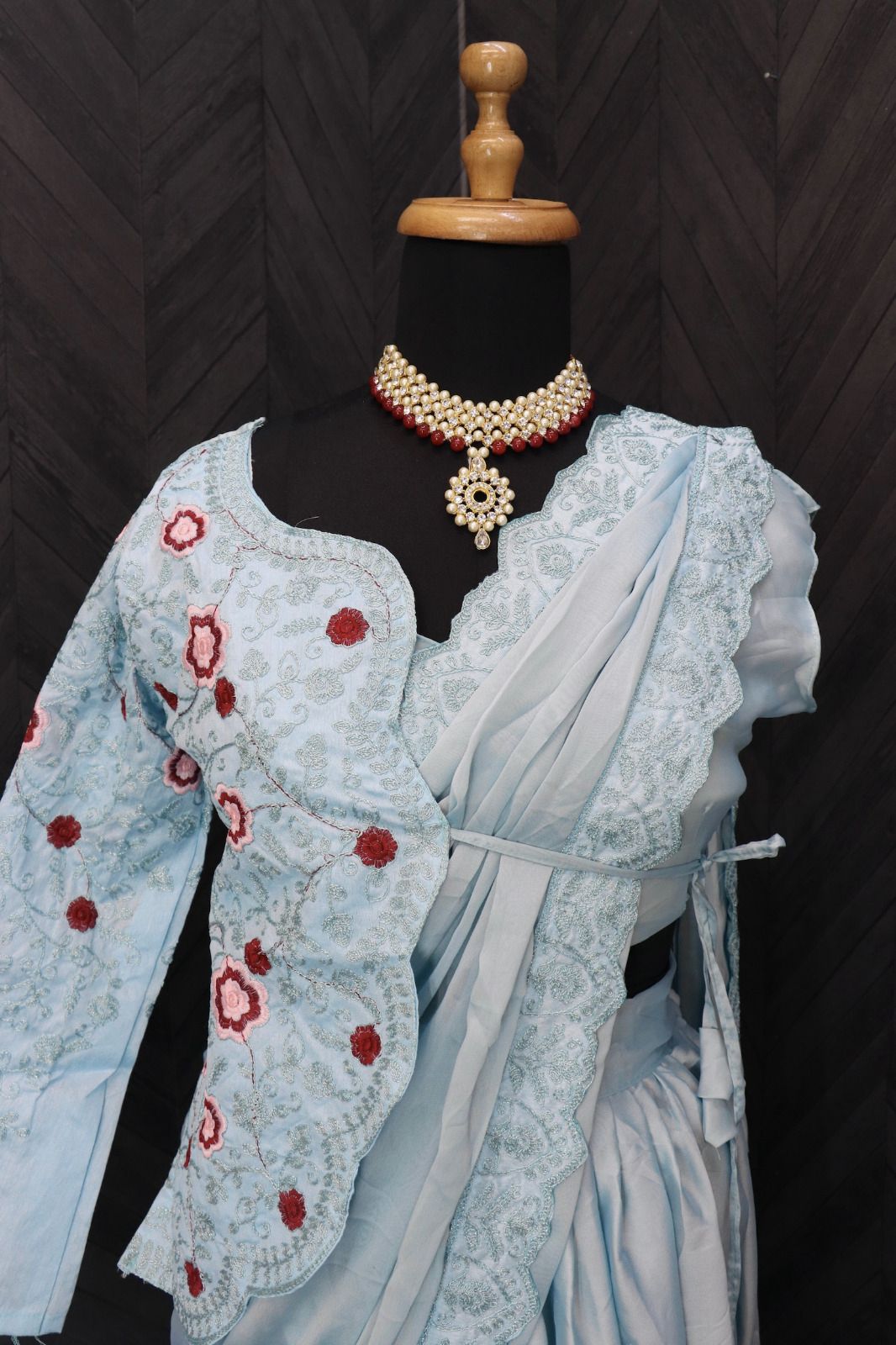 Ready to Wear Rangoli Silk Saree with Koti Blouse ssvf_kk0199_699